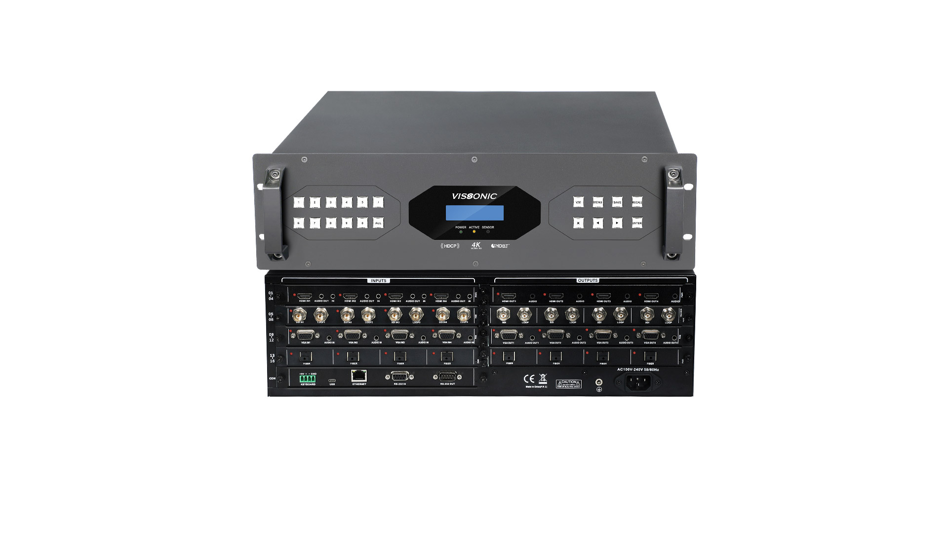 Procesador modular seamless de videowall 16x16