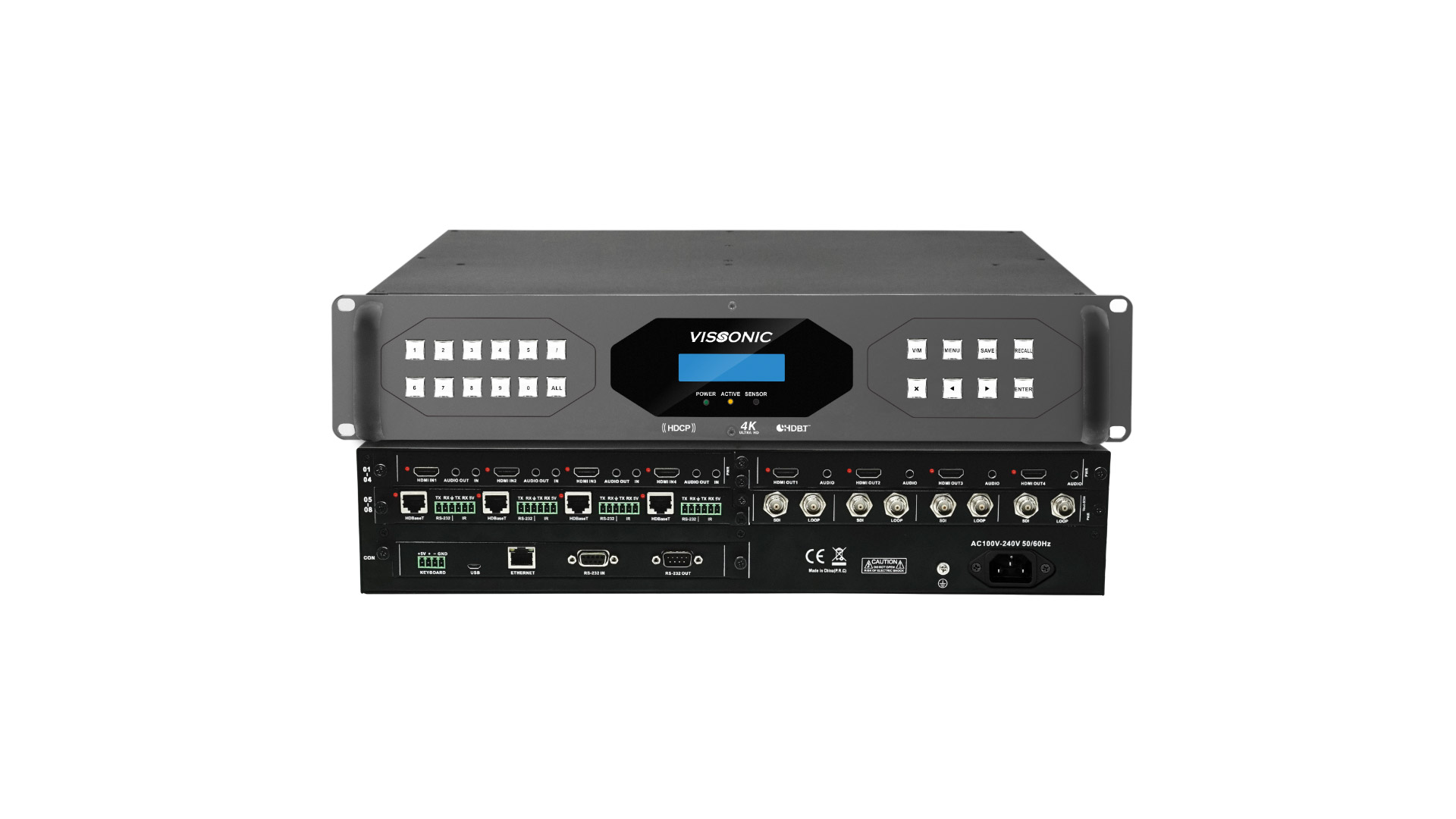 Procesador modular seamless de videowall 8x8